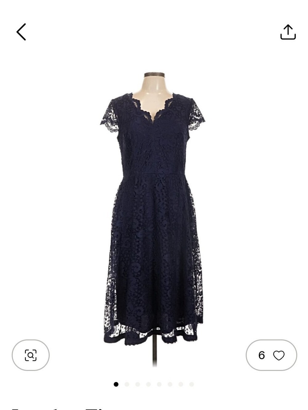 London Times Navy lace dress